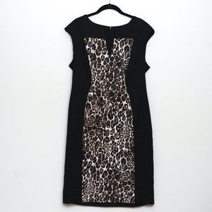 Dressbarn Leopard Print Sheath Dress Size 12